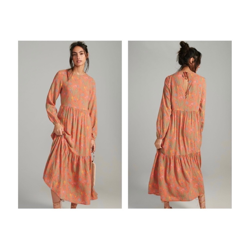 Anthropologie Bobo Choses Floral Flared Maxi Dress
